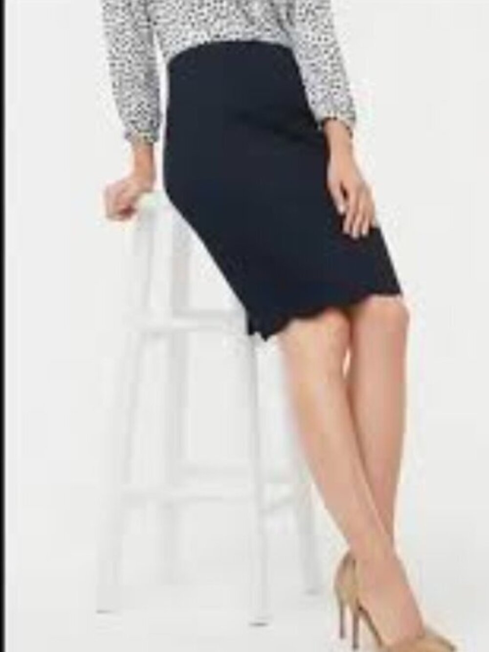 J. Crew Dark Navy Pencil Skirt